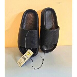 Dollar General Women's Black Slide Sandals Slip-On Open Toe Synthetic Size 11